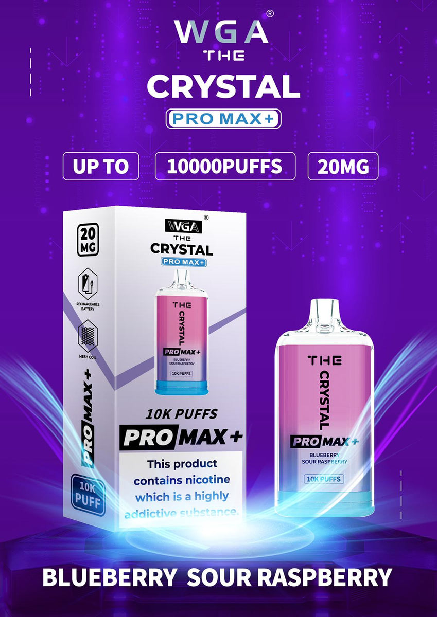 Crystal Pro Max 10000 box of 10 disposable 50 Flavours